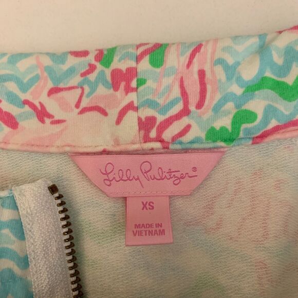 Lilly Pulitzer Top Women XS Extra Small Skipper Popover UPF 50 Half Zip Pullover - Picture 7 of 12